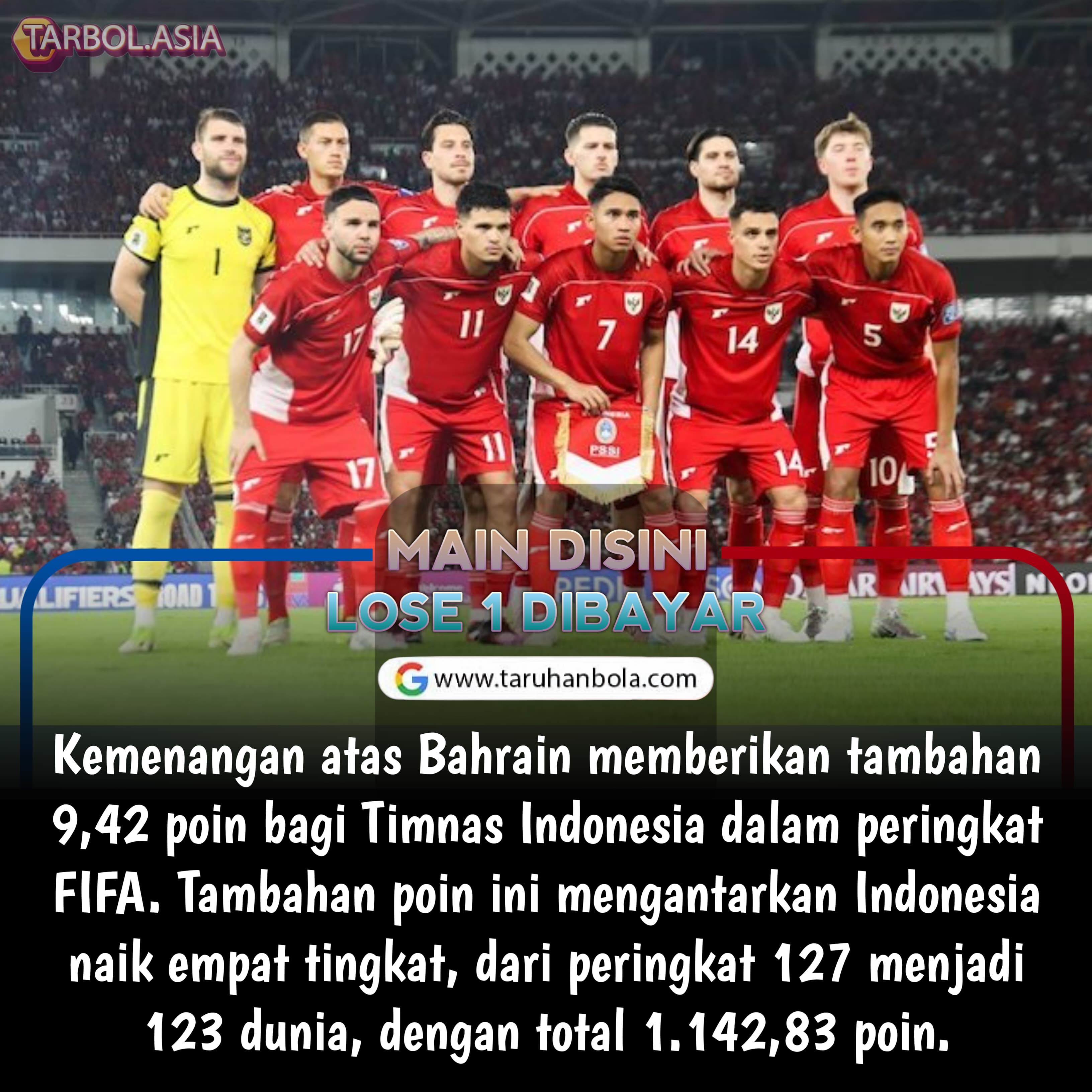 Update Terbaru Ranking FIFA. Timnas Indonesia Meroket 4 Tingkat, Bahrain Terjun Bebas!